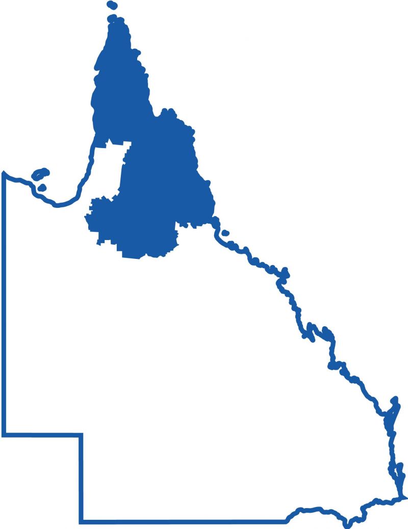 Map showing the location of the Far North Queensland region.