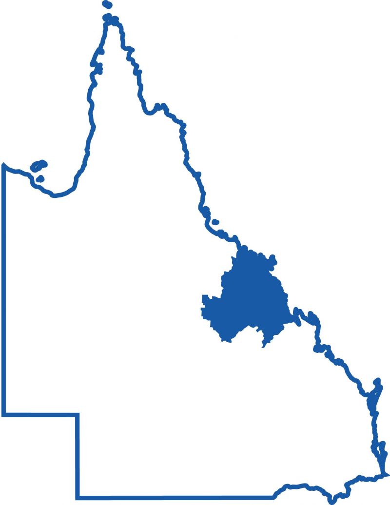 Map showing the location of the Mackay Isaac Whitsunday region.